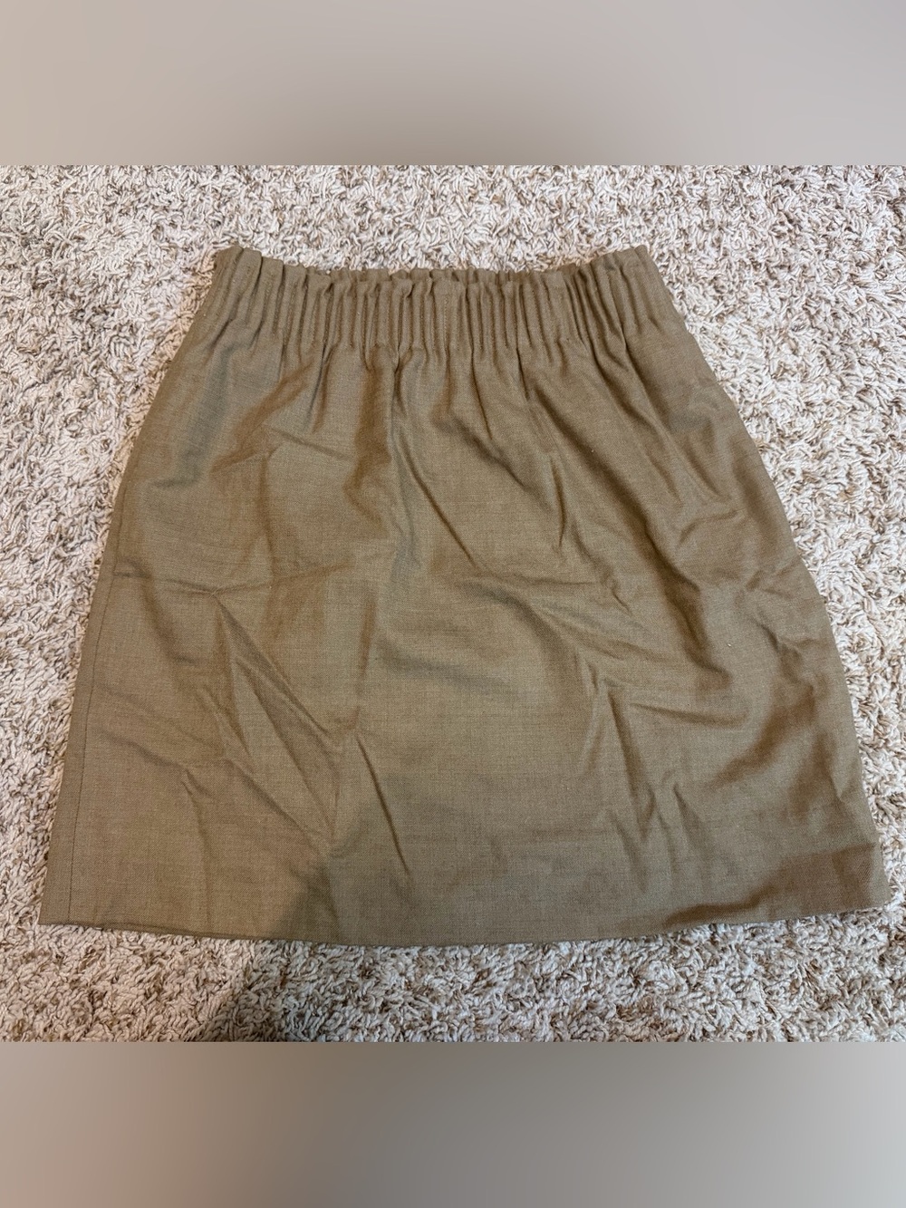 J. Crew Tan Elastic-Waist Mini Skirt